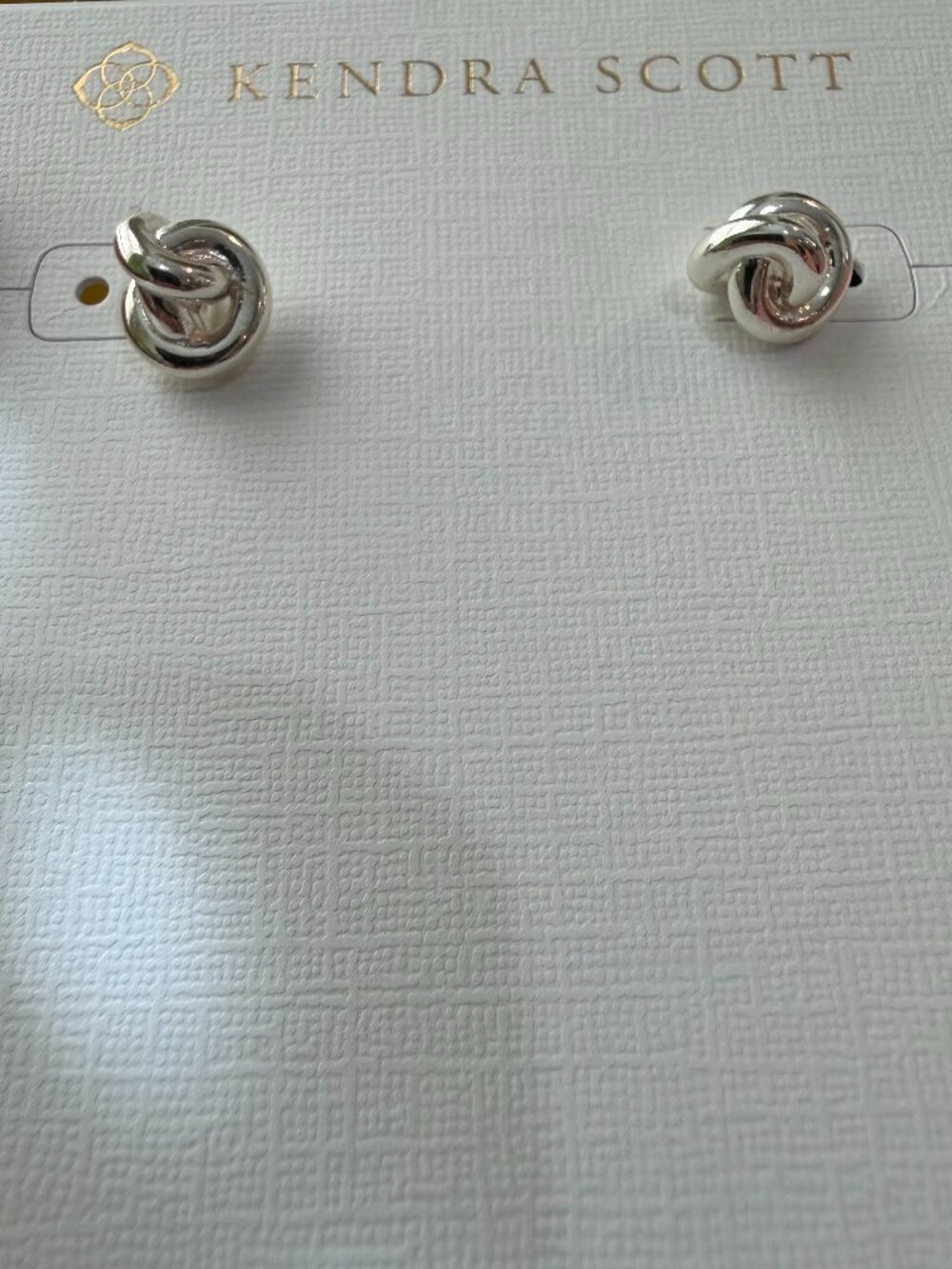 KENDRA SCOTT Presleigh Love Knot Stud Earrings in Bright Silver